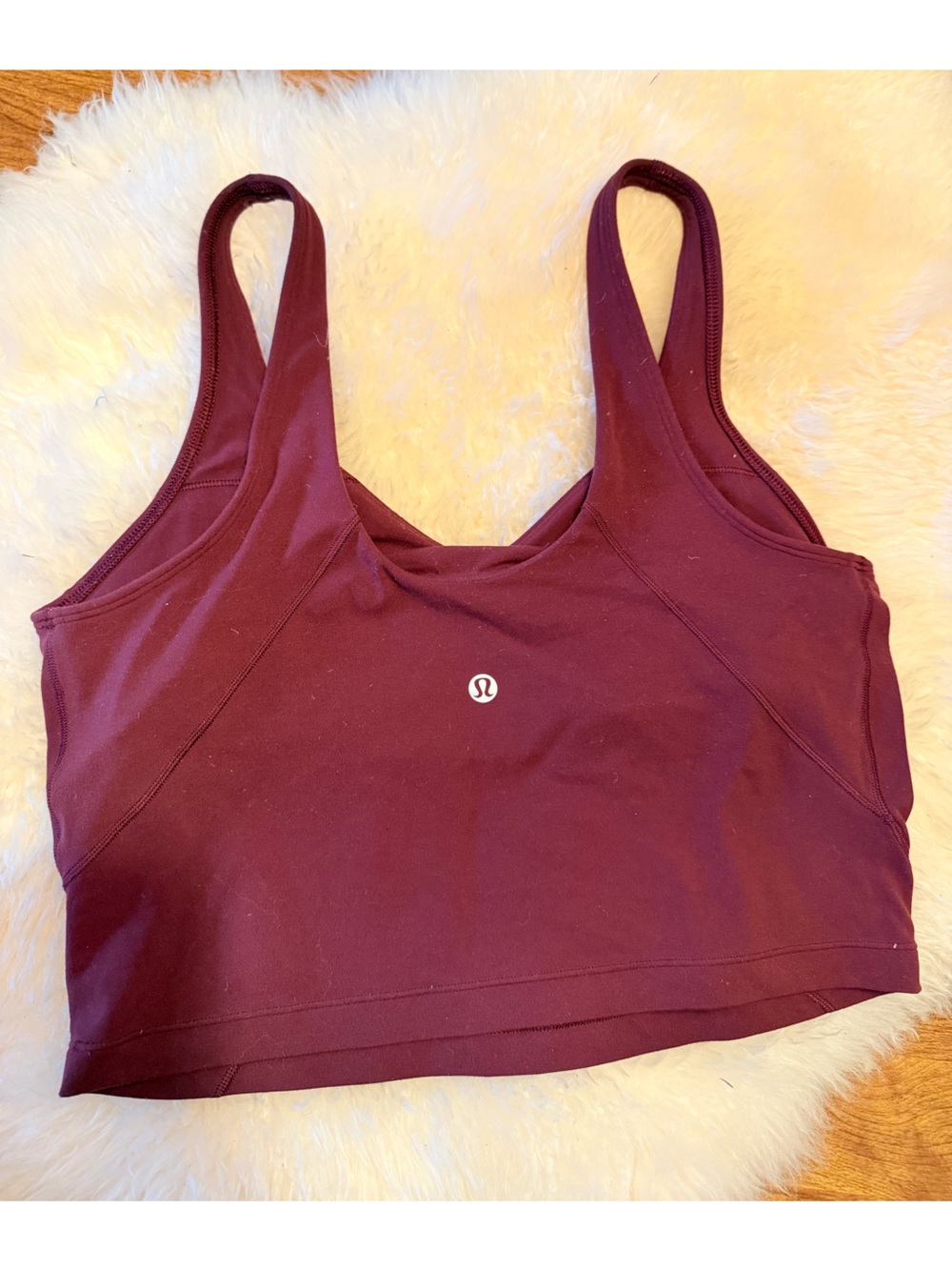 Lululemon Burgundy Longline Sports Bra / Crop Top size 6